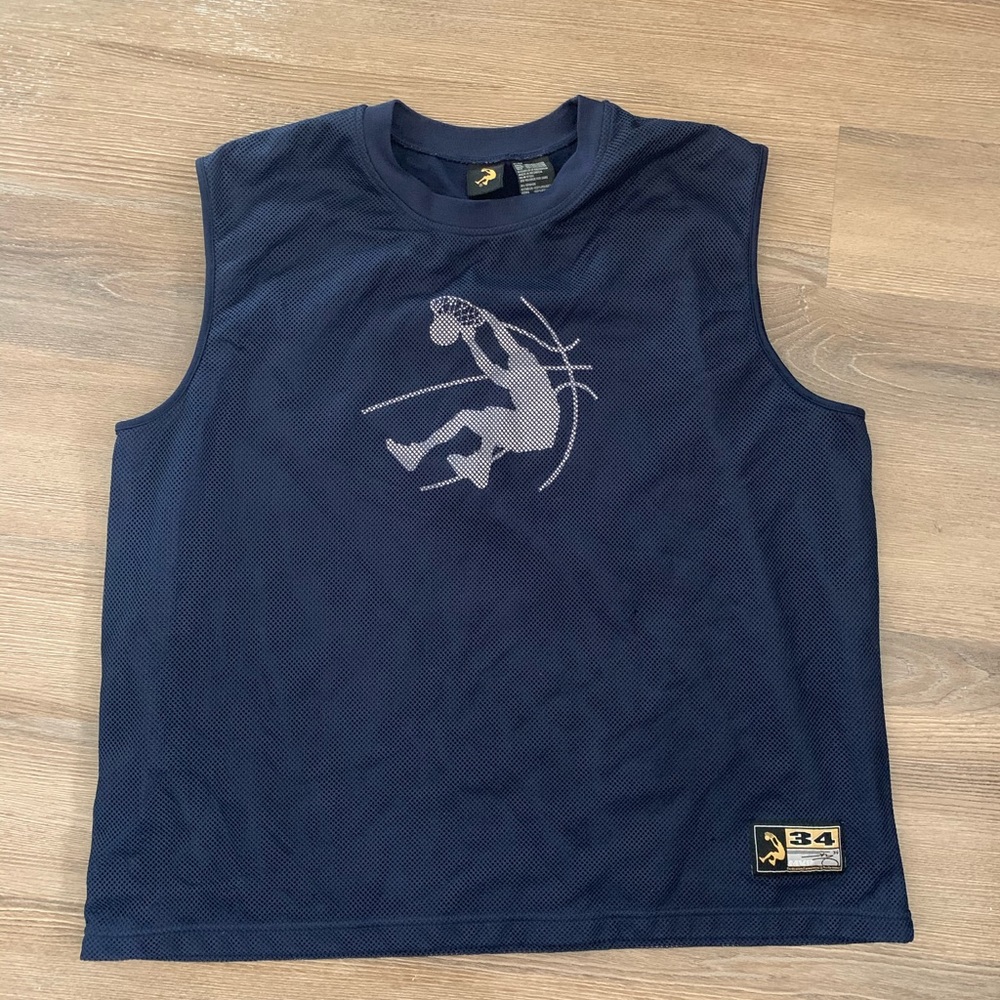 NBA Shaq‎ vintage mesh tank top size 2xl navy blue - Picture 2 of 4